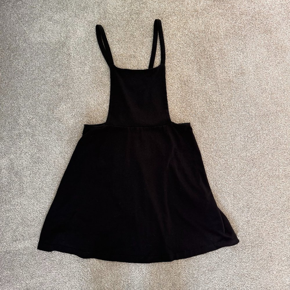 ASOS Black Pinafore Mini Dress